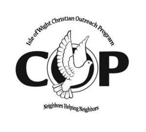 Isle of Wight Christian Outreach logo, food, diapers, furniture, emergency assistance